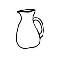 Vector doodle drink decanter of beer, for kitchen Royalty Free Stock Photo